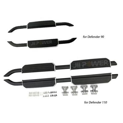 China Protective black silver side steps for the defender 90 of the LR 110 2020 + for sale