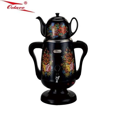 China Basic Russia Electric Samovar 360 Degree Printing Hotel Ceramic Rotating Elegant Home Ceramic Samovar for sale