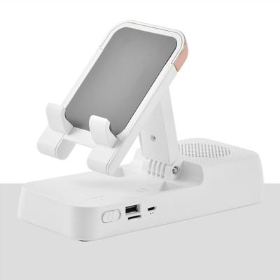 China Adjustable Wireless Phone Dock Cradle Mobile BT Speaker Stand Holder With Speaker for sale