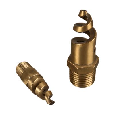 China Unique Brass Material Vane Design Full Cone Spouts Unique Vane Design Type Spray Spiral Spout for sale