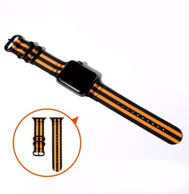 China Charm 2021 Luxury Nylon Watch Band Straps 18/20 22/24mm Replacement Strap With Buckle Apple Nylon Watch Band for sale