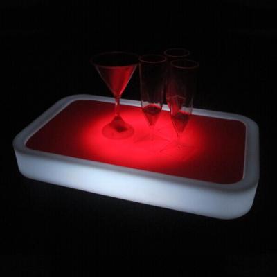 China party club used wireless control color changing illuminated electric serving tray Te koop