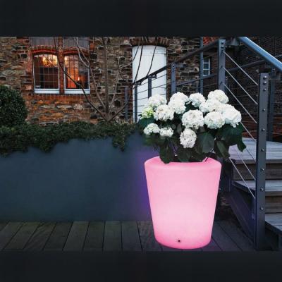 China Remote Controlled Plastic LED Illuminated Flower Pot / Planter / Ice Bucket for sale