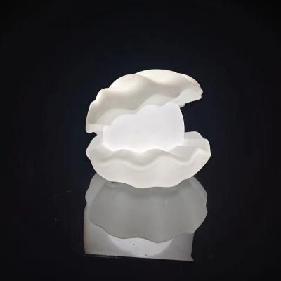 China 16 colors changing wireless night light RGB LED seashell light for sale