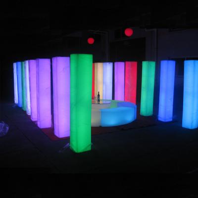 China PE Plastic illuminated decorative wedding columns lighted wedding columns for sale