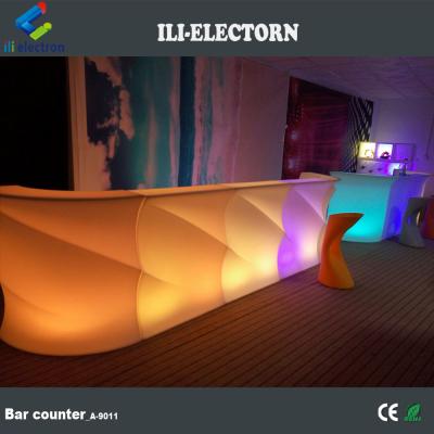 China Wave shape glowing bar table counter for sale