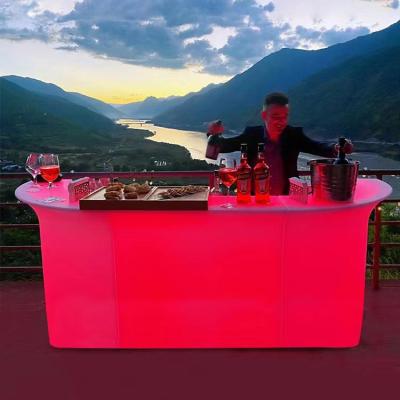 China Remote Colorful Illuminated LED Glowing Corner Bar for Courtyard for sale