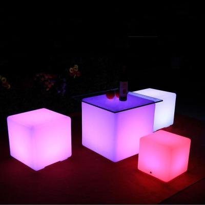 China Lighted LED Cube stool cube chair for sale