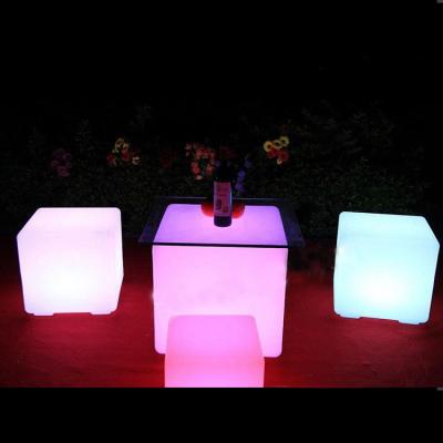 China color changing plastic illuminated cube lights for sale