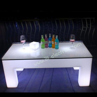 China RGB remote control square led glowing table for nightclub /party patio/ KTV/ lobby for sale