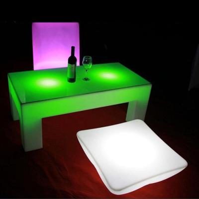 China 16 colors changing remote control led glowing table à venda