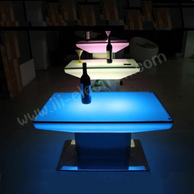 China LED Furniture Plastic Glowing Bar Table for Hotel Villa for sale