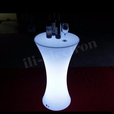 China Illuminated led plastic lighting furniture set cocktail table for sale