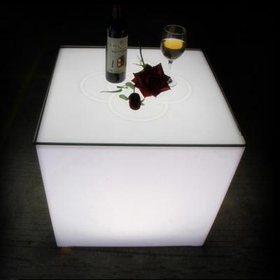 China PE material LED cube seat for decoration led cube table for sale