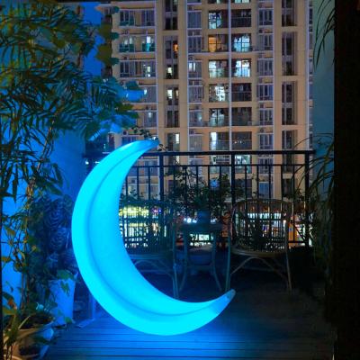 China Event decor glowing plastic led moon swing for sale