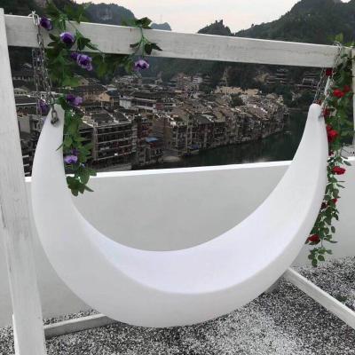 China IP54 Plastic Swing Glow Led Moon Chair For Wedding for sale