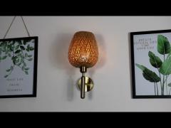 Luxurious Bamboo Woven Wall Mouted Light  Bamboo Corridor Lamp Hanging Bamboo Rattan Lamp