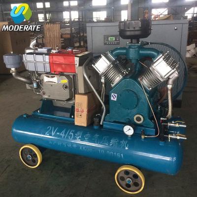 China 2020 good quality popular air compressor 4 cylinder lubricated piston manufacturer china double piston for sale