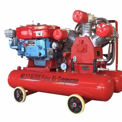 China W-3.2/7 Lubricated Air Compressor 3 Cylinder Piston Mobile Piston Air Compressor for sale