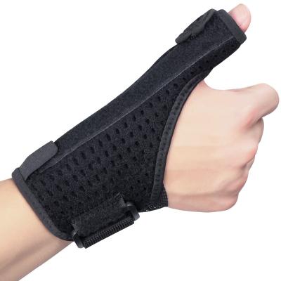 China Adjustable And Strong Support Thumb Hand Wrist Splint Strong Support Brace For Carpal Tunnel Black for sale