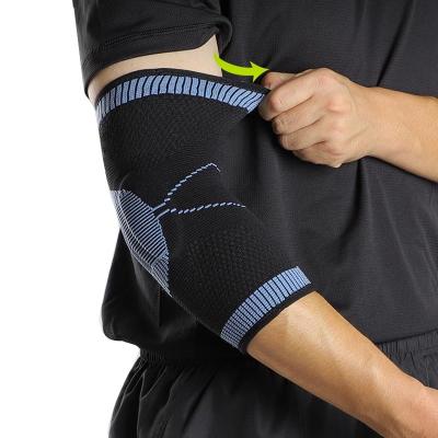 China Skin-Friendly Elastic Elastic Elbow Gym Protective Pad And Sports Top Sweat Sport Basketball Arm Sleeve Elbow Brace Support for sale