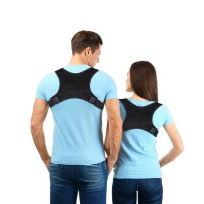 China High Back Elastic and Neoprene SupportvBlack Body Fitness Adjustable Posture Correctors Upper Back Shoulder Brace Adjustable for sale