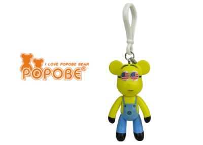 China De aangepaste Groene 3 Duim Plastic POPOBE draagt Keychain voor Bedrijfsgift Te koop