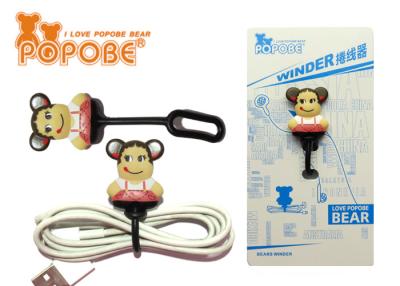 China Dobadoura plástica personalizada artigo do cabo de Earbud dos presentes do urso de Promotinal à venda