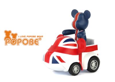 China Elegant UK Flag Customised PVC Bear Car Decoration Toys for Promotion Gift for sale