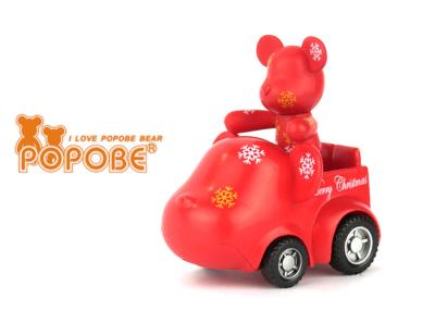 China Fashion Christmas Gift Vinyl Car Decoration Toys Removable Bear Car for sale