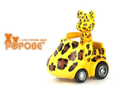 China Fashion Leopard Grain Small Delicate Car Decoration Toys POPOBE Bear Car for sale