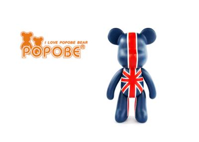 China UK Flag POPOBE Plastic Custom Bear Personalized Gifts for Office Decoration for sale