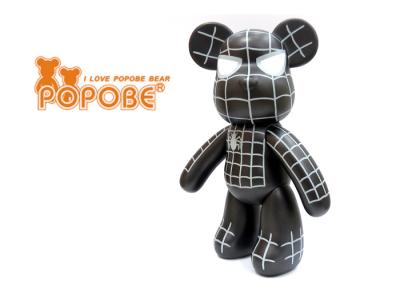 China Black Spider Man Hand Drawing Bear Vinyl Toy POPOBE Bear 20 Inch for sale