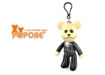 China Fashionable PVC Customised Key Chains POPOBE Bear Bag Decoration for sale