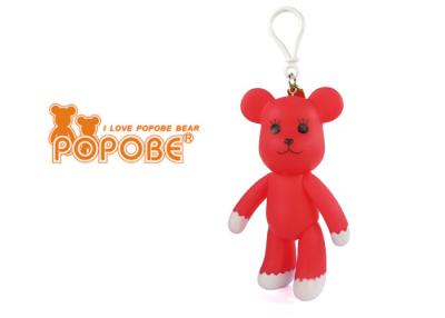 China Fashion POPOBE Bear Customised Key Chains , Phone Stent Bag Decor for sale