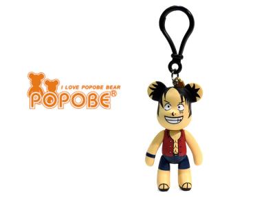 China 3'' Luffy PVC POPOBE Bear Keychain , Eco-Friendly Holiday Gift Plastic Key Chain for sale