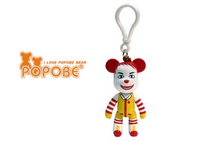 China POPOBE April Theme Clown Bear Key Chain Vinyl PVC for Bags Decoration for sale