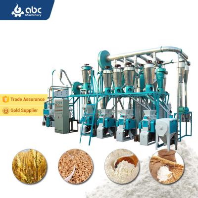 China Complete Automatic Flour Machines 20 Ton Per Day Mini Flour Mill Low Price Wheat Mill Grain Processing Line Plant for sale