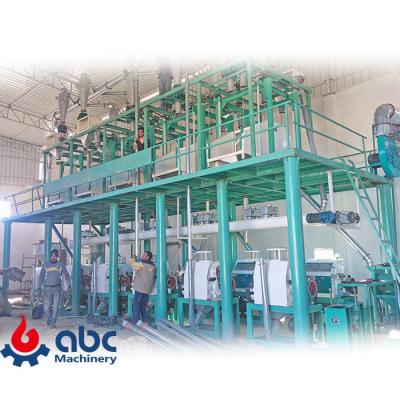 China 50 Ton Wheat Roller Flour Milling Plant Plant Design 50 Ton Mini Flour Milling Plant for sale