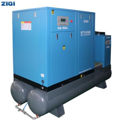 China Screw air compressor with full tank 15kw 20hp 16bar screw air compressor with tank for laser machine for sale