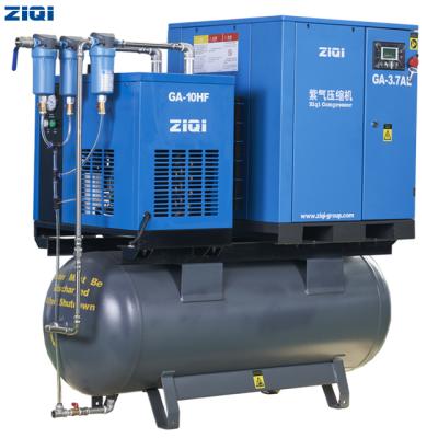 China Lubricated Air Dryer Air Screw Compressor Air Cooling Machine for sale