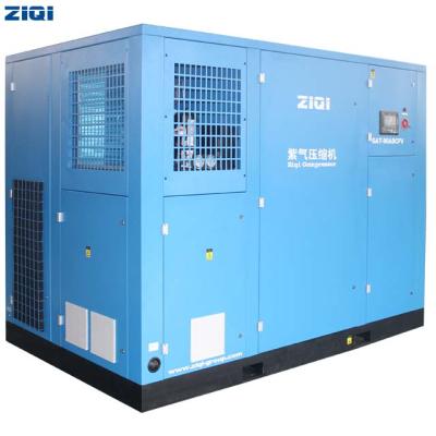 China OIL-LESS Energy Saving Two Stage Oil Injected Rotary Screw Air Compressor for sale