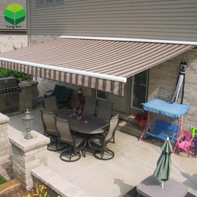 China Removable 4x4 270 Polycarbonate Electric Chain Winder Outdoor Aluminum Awning for sale