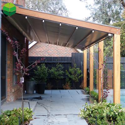 China Remote Control Demountable Garden Buildings Cover Awning Roof Tent Pergola for sale