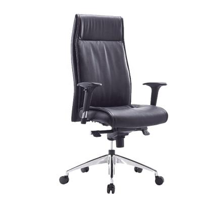 China Ergonomic Top Grain Style Adjustable (Height) Genuine Leather Chair Office Meeting Chair for sale