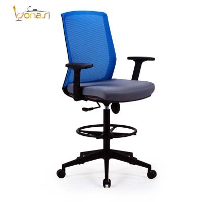 China (Height) Adjustable Reception Chairs Ergonomic Modern Office Bar Stool High Swivel Chair for sale