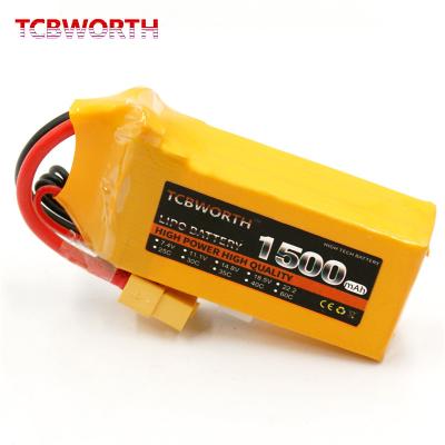 China Good Quality 1500mAh 35C 11.1V 3S Lipo Battery Pack 7.4V 14.8V 18.5V 22.2V for RC Drone UAV FPV 1500mAh for sale