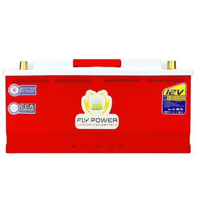 China 1900CCA 90Ah 12V 393*174*190*190mm High Quality Auto Start Stop Batteries 12.8V Car Lifepo4 Factory Price for sale