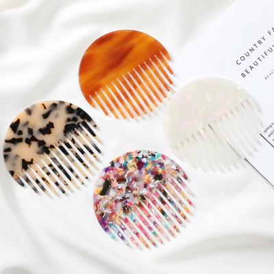 China Large Size Acetic Combs Inside Inside Customization Leopard Print Hair Around Wide Tooth Combs For Women Tortoiseshell Acetate Comb for sale