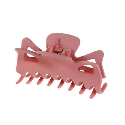 China For Hair Styling For Hair Styling Customization Colorful Matte Plastic Hair Claws Fashion Hair Accessories For Women Hollow Out Ponytails Claw Clips For Girls for sale